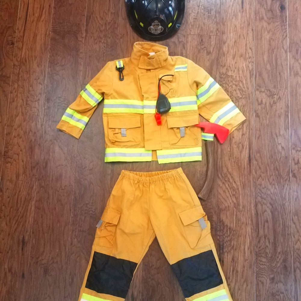 Teetot Fireman Costume Halloween dress up play 3 4 3t 4t